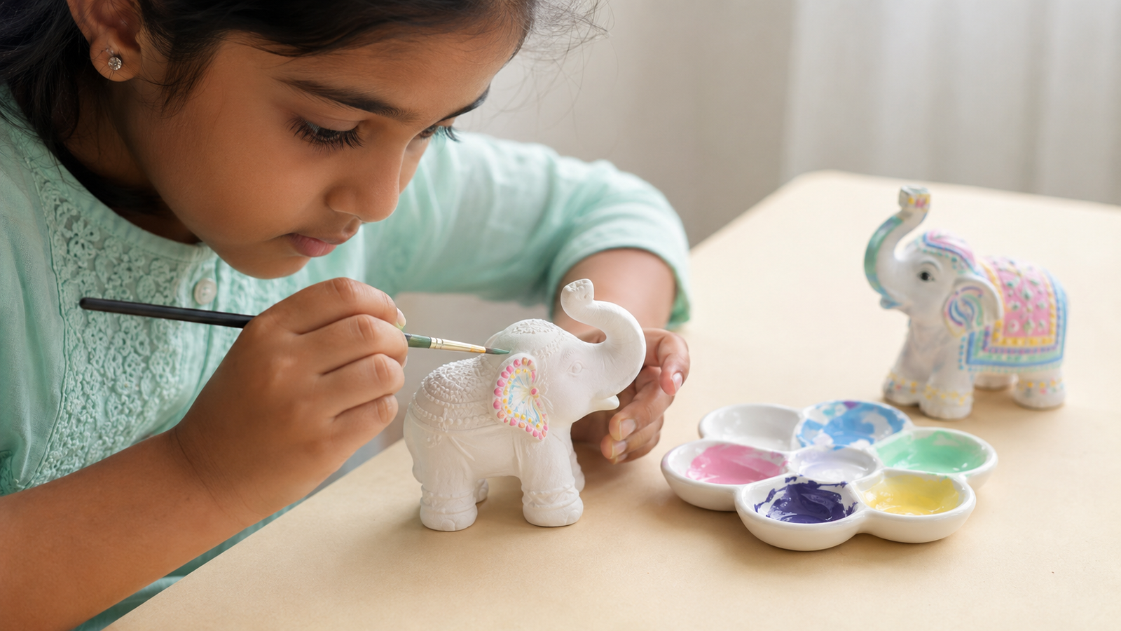 What Kids Learn from Painting Plaster Figures